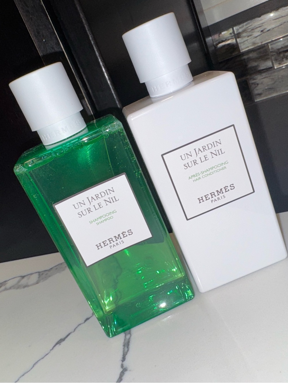 Hermès Un Jardin Sur Le Nil Shampoo & Conditioner Set 200 mL Each - NEW